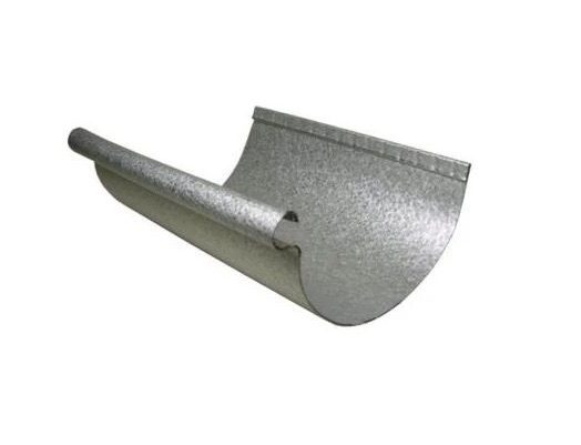 Galvanized steel half-round gutter profile