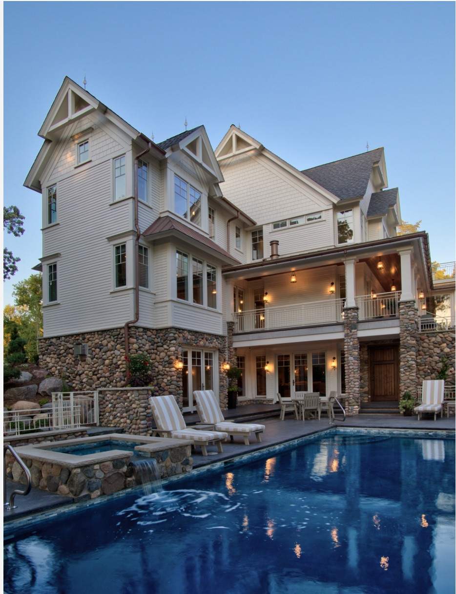 GAF Designer Shingles with copper standing seam and Hardie siding